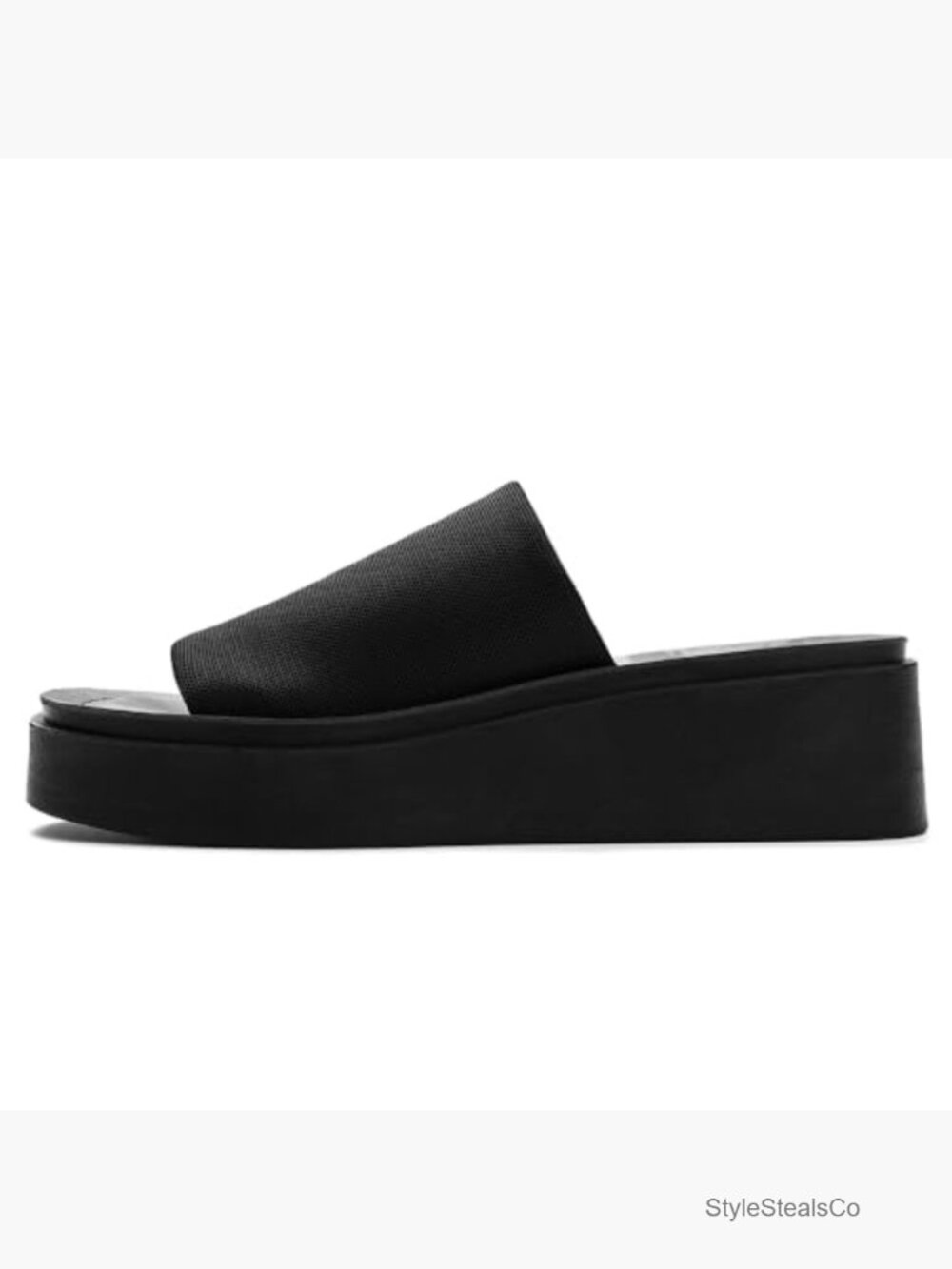 Memory Foam Platform Slide Sandals Stretch Upper Casual Wedge - Picture 6 of 6